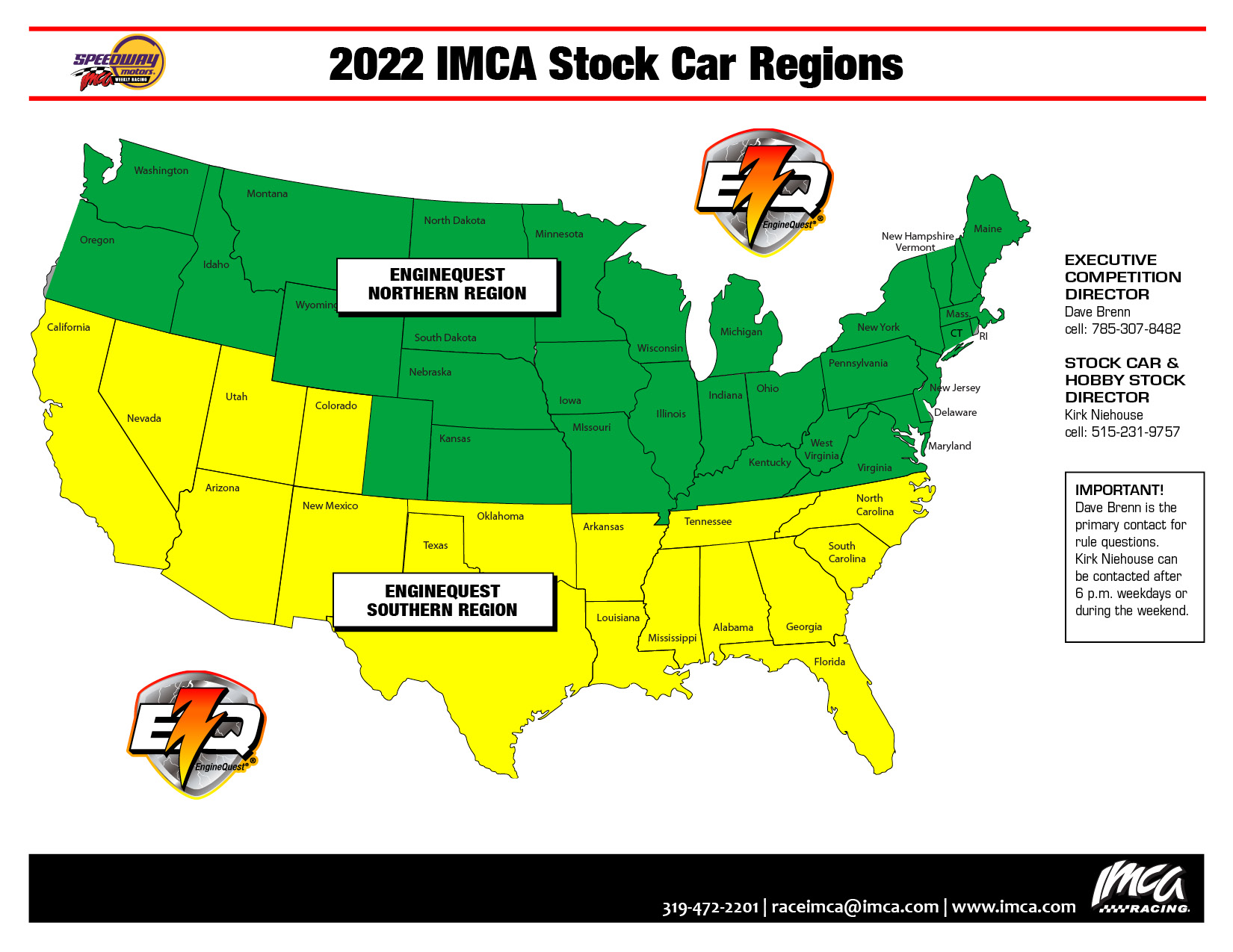 Stock Car Decal Placement IMCA International Motor Contest Association