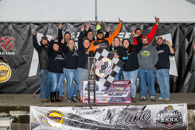 IMCA Super Nationals history for Olmstead with RoC win and Hobby Stock